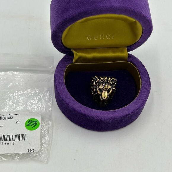 Men’s Gucci iconic Lionhead ring size 10 made in Italy - Picture 7 of 10
